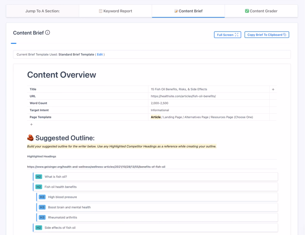 Via Content Harmony Content Harmony product example